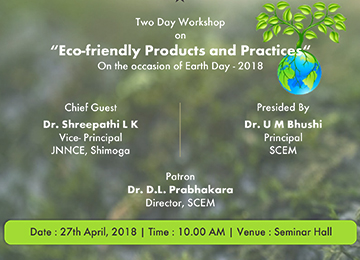 Two-Day Workshop on “Eco-Friendly Products and Practices” on the occasion of Earth Day – 2018