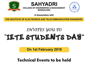 IETE Students Day on 1st February 2019