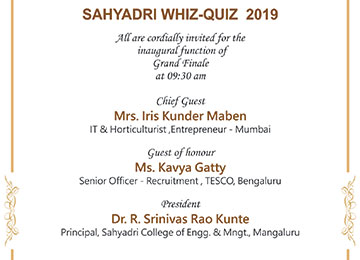 Sahyadri Whiz Quiz 2019