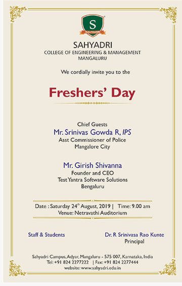 Fresher’s day for 2019-20 batch
