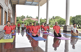 International Yoga Day Celebrated in the Campus