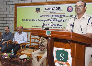  Awareness Programme on Substance Abuse, Anti-Ragging and Cyber Crime Laws for the First-Year Engineering Students