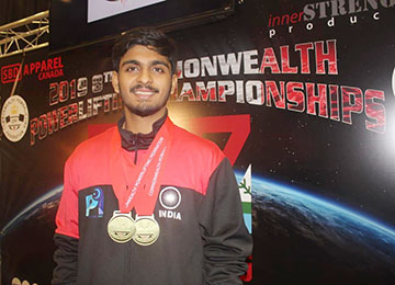 Sahyadrian secures 2 Gold Medals in Commonwealth Power Lifting held in Canada 