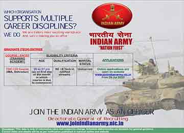 Training and Placement - Application for Indian Army