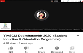 MBA Faculty invited as a Resource Person for “Deeksharambh-2020”, a Student Induction & Orientation Programme of Yenepoya University, Mangaluru  