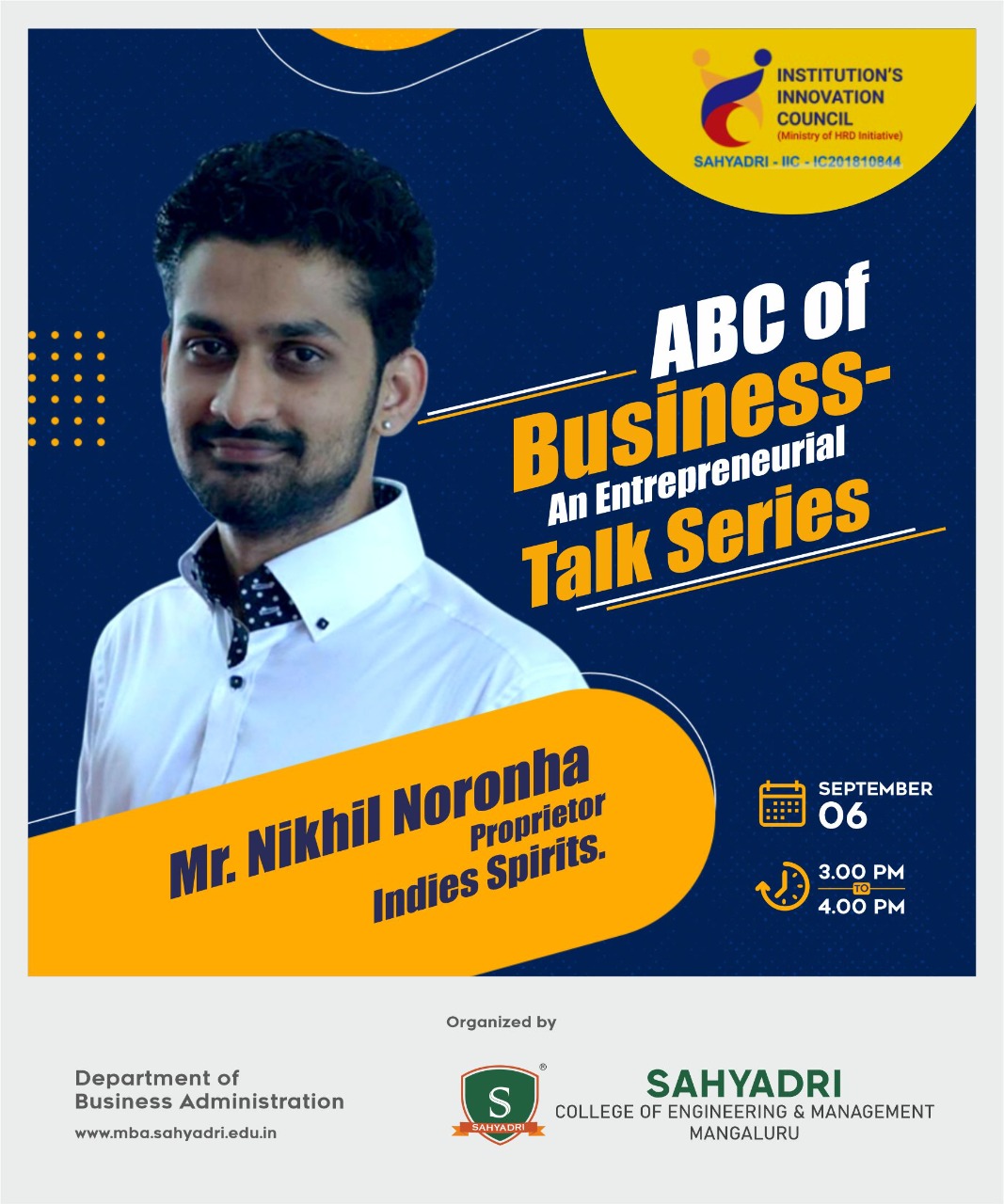 ABC of Business - An Entrepreneurial Talk series for MBAs