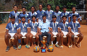 Sahyadri Boys Volleyball Team: Runners-up in VTU Inter-Zone Volleyball Tournament held at SITT, Tumkur