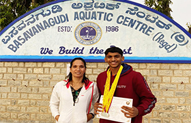 Gold and Bronze Medal in VTU Swimming Competition