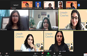 MBAs attend Webinar on “Power Up with LinkedIn” organized by ‘Aspire For Her Foundation’