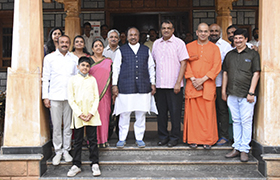 K S Eshwarappa, Minister of Rural Development and Panchayat Raj of Karnataka, along with his spouse visited Sahyadri