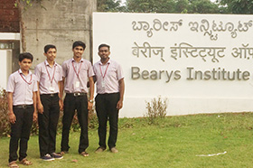 Sahyadrians win in a Robotic Event at Bearys Institute of Technology 